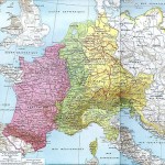Le Partage de l'Empire carolingien au Traité de Verdun/De opdeling van het Karolingische Rijk bij het verdrag van Verdun (843)
