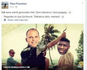 Francken se moque d'un Noir sur Twitter - Francken lacht met een zwarte op Twitter