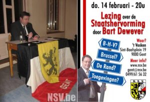 BDW heeft een lezing gegeven voor het NSV (een zeer radicale Vlaams-nationalistische organisatie) - BDW a donné une présentation pour la NSV (mouvement très radical du nationalisme flamand) en date du 14.02.07