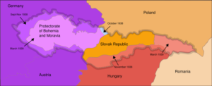 La partition de la Czéchoslovaquie - de opdeling van Tsjechoslovakije (1938)