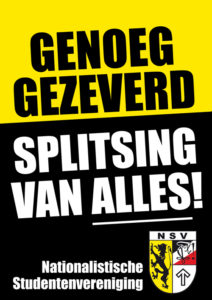 Affiche du NSV néofasciste = les demandes de la N-VA - Affiche van het neofascistische NSV = wat de N-VA vraagt