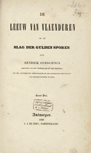 En 1838 Henri Consience écrivait "Le Lion des Flandres". Le nom (les Flandres) rappelle la Flandre historique - in 1838 schreef Hendrik Consience De Leeuw van Vlaanderen. De naam verwjst naar het historische Vlaanderen