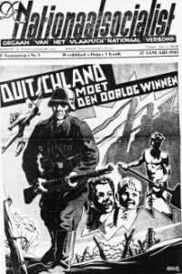 "Duitsland moet de oorlog winnen" (bron: De Nationaalsocialist, weekblad van het flamingantische VNV dat tijdens de oorlog collaboreerde) - "l'Allemagne doit gagner la guerre" (source: de Nationaalsocialist, hebdomadaire du VNV flamingant qui collaborait pendant la guerre)