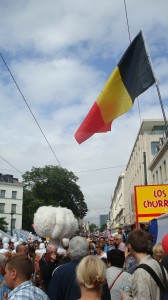 Veel volk op 21 juli 2015 aan de stand van de B.U.B. - Beaucoup de monde le 21 juillet 2015 au stand du B.U.B.