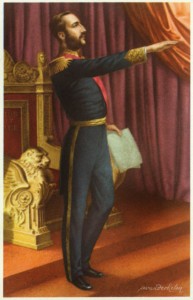 De troonsbestijging van Koning Leopold II - L'intronisation du Roi Leopold II (bron-source: http://geschiedenisvanbelgie.blogspot.be/2013/04/historia-album-v-deel-2.html)