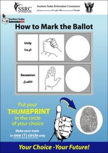 Het referendum in Soedan - le référendum en Sudan, bron-source: http://independencereferendum.blogspot.be/