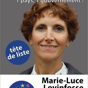Marie-Luce Lovinfosse, lijsttrekker B.U.B. in "Vlaams"-Brabant (westelijk district). Marie-Luce Lovinfosse, tête de liste en Brabant "flamand" (partie occidentale); Photo - foto B.U.B.