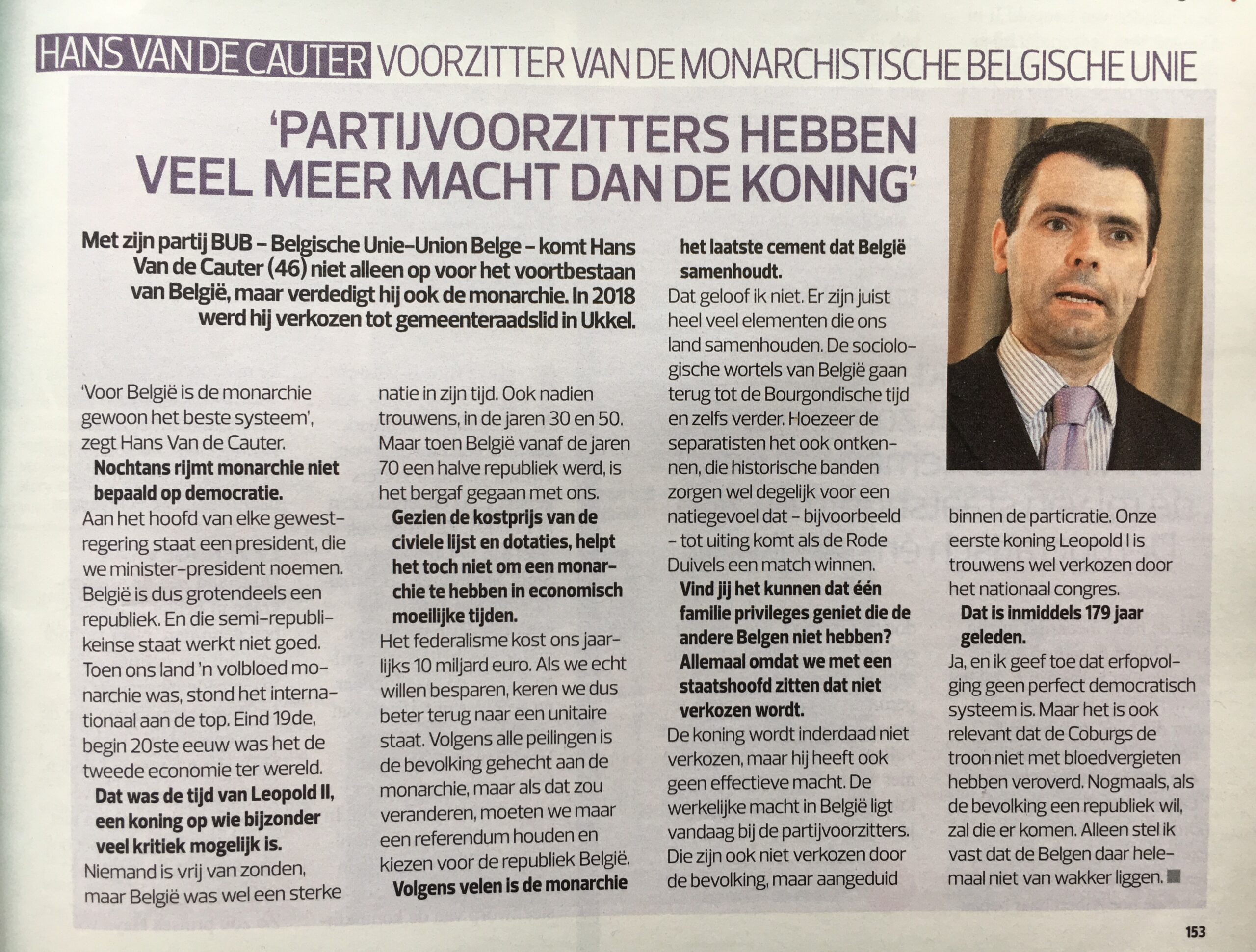 Artikel B.U.B. in Dag Allemaal - Article B.U.B. dans "Dag Allemaal" 16.07.2019